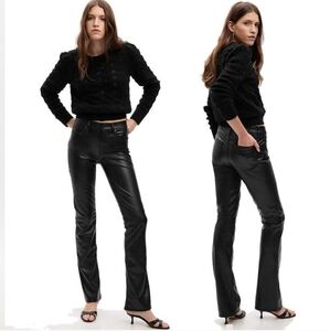 Gap baby boot mid rise faux leather pants 28